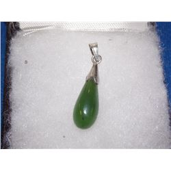 PENDANT - JADE IN 925 SILVER SETTING