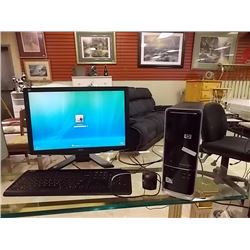 MINI COMPUTER TOWER - POWERS ON TO WINDOWS