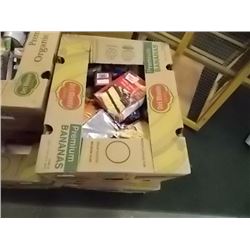 LARGE BANANA BOX OF ASSORTED FOOD ITEMS