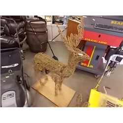 LARGE YARD ORNAMENT - WIRE REINDEER - 33" L X 50"H