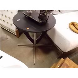 INLAID LEATHER TOP TABLE