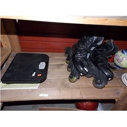 BATHROOM SCALE & ROLLER BLADES