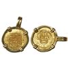 Image 1 : Mexico City, Mexico, cob 1 escudo, (1714), assayer J, mounted in 18K, from the 1715 Fleet.