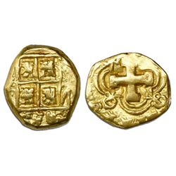 Bogota, Colombia, cob 2 escudos, Philip V, assayer not visible (ca. 1740).