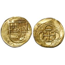 Seville, Spain, cob 2 escudos, Philip III, assayer B below mintmark S to left.
