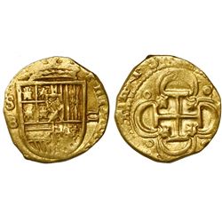 Seville, Spain, cob 2 escudos, Philip III, assayer B below mintmark S to left.