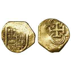 Seville, Spain, cob 2 escudos, Philip III, assayer D.
