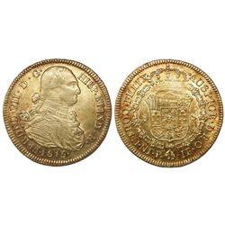 Popayan, Colombia, bust 8 escudos, Ferdinand VII (bust of Charles IV), 1815JF.