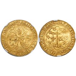 France, salut d'or, Henry VI (1422-53), encapsulated NGC MS 62.