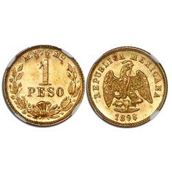 Mexico City, Mexico, 1 peso, 1898, encapsulated NGC MS 65.