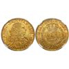 Image 1 : Lima, Peru, bust 8 escudos, Ferdinand VI (large bust), 1752J, encapsulated NGC AU 55.