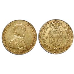 Lima, Peru, bust 1 escudo, Ferdinand VII ("imaginary" bust), 1810JP, encapsulated NGC XF 40.