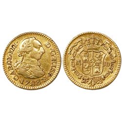Madrid, Spain, bust 1/2 escudo, Charles III, 1783JD.
