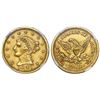Image 1 : USA (Charlotte mint), $2-1/2 (quarter eagle) coronet Liberty, 1847-C, encapsulated NGC AU details / 