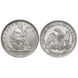USA (New Orleans mint), half dollar seated Liberty, 1858-O, from the SS Republic (1865), encapsulate