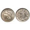 Image 1 : USA (Philadelphia mint), copper-nickel 3 cents, 1865, encapsulated PCGS MS63 (old green tag).