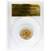 Image 1 : Natural gold flakes and dust, 1.5 grams, encapsulated PCGS Authentic / S.S. Central America (1857).