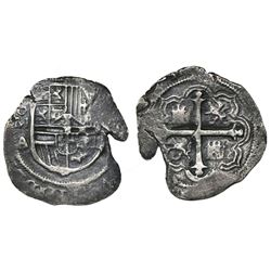 Mexico City, Mexico, cob 2 reales, Philip III, assayer A.