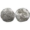 Image 1 : Potosi, Bolivia, cob 8 reales, Philip III, assayer Q, Grade 1.