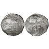 Image 1 : Potosi, Bolivia, cob 8 reales, Philip III, assayer M, denomination as V-III (rare), Grade 1.