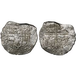 Potosi, Bolivia, cob 8 reales, (16)18T, Grade 3.