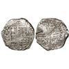 Image 1 : Potosi, Bolivia, cob 8 reales, Philip III, assayer T, mintmark in retrograde over P, Grade 1.