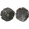 Image 1 : Mexico City, Mexico, cob 8 reales, Philip IV, assayer P, with canvas-bag remains on shield.