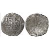 Image 1 : Potosi, Bolivia, cob 8 reales, Philip II, assayer B (3rd period, late style).