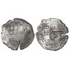 Image 1 : Potosi, Bolivia, cob 8 reales, 1651O, with crowned-L countermark on cross.