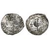 Image 1 : Potosi, Bolivia, cob 8 reales, (16)51E, with crowned-L countermark on cross.