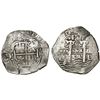 Image 1 : Potosi, Bolivia, cob 8 reales, 1654E, dot-PH-dot at top.