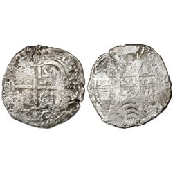 Potosi, Bolivia, cob 8 reales, 1657E.