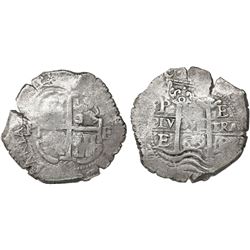 Potosi, Bolivia, cob 8 reales, 1669E.