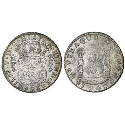 Mexico City, Mexico, pillar 8 reales, Philip V, 1740MF.