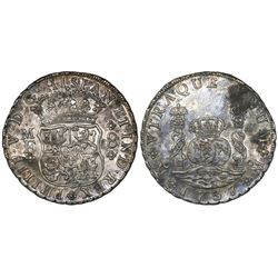 Mexico City, Mexico, pillar 8 reales, Philip V, 1737MF.