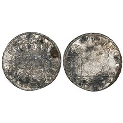 Mexico City, Mexico, pillar 8 reales, Philip V, 1740MF.