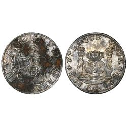 Mexico City, Mexico, pillar 8 reales, Philip V, 1741MF.