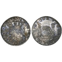 Mexico City, Mexico, pillar 8 reales, Philip V, 1742MF.