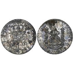 Mexico City, Mexico, pillar 8 reales, Philip V, 1743MF.