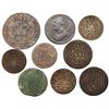 Image 1 : Lot of eight copper coins of France (7), Portugal (1) and Russia (1), 1700s.