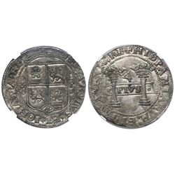 Mexico City, Mexico, 4 reales, Charles-Joanna, "Early Series," assayer P to right, mintmark M to lef