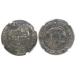 Mexico City, Mexico, 4 reales, Charles-Joanna, "Late Series," assayer A to right, mintmark M to left