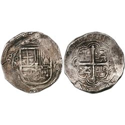 Mexico City, Mexico, cob 8 reales, (1)609A/F, rare.