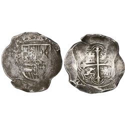 Mexico City, Mexico, cob 8 reales, 1611/0F, rare.