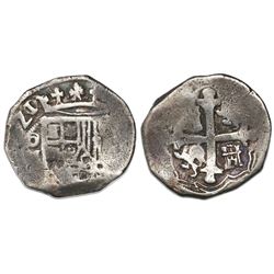 Mexico City, Mexico, cob 4 reales, (1)621/0(D), rare.