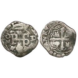 Mexico City, Mexico, cob 1/2 real, 1630/29D, very rare.