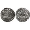 Image 1 : Lima, Peru, cob 2 reales, Philip II, assayer Diego de la Torre, *-ii to left, P-oD to right.