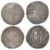 Image 1 : Lot of two Lima, Peru, cob 1R, Philip II, assayer Diego de la Torre, different varieties.