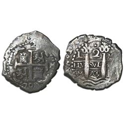 Lima, Peru, cob 2 reales, 1709M.
