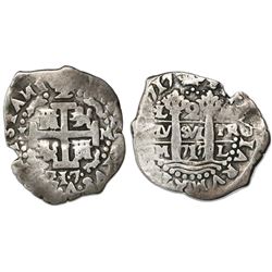 Lima, Peru, cob 2 reales, 1717M.